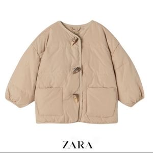 Zara kids | Beige | Down Puffer Toggle Jacket